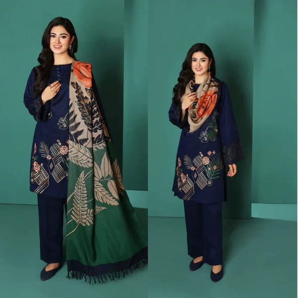 3PC Lawn Embroidered Shirt With Digital Printed Dupatta-309